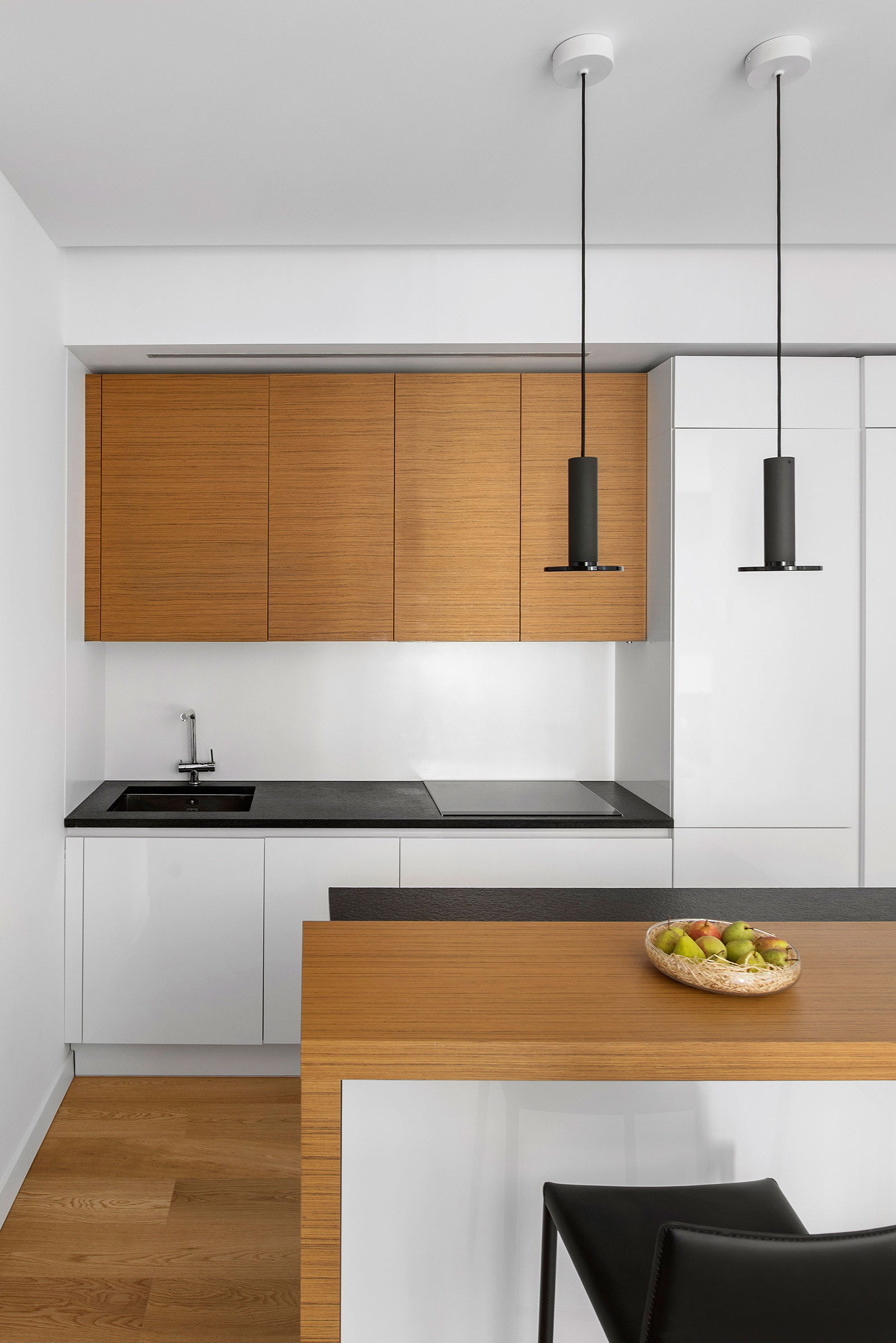 A Small Modern Apartment with Neutral Color and Dark Accents in Moscow, Russia by Tikhonov Design (11)