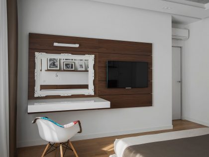 A Small Modern Apartment with Neutral Color and Dark Accents in Moscow, Russia by Tikhonov Design (16)