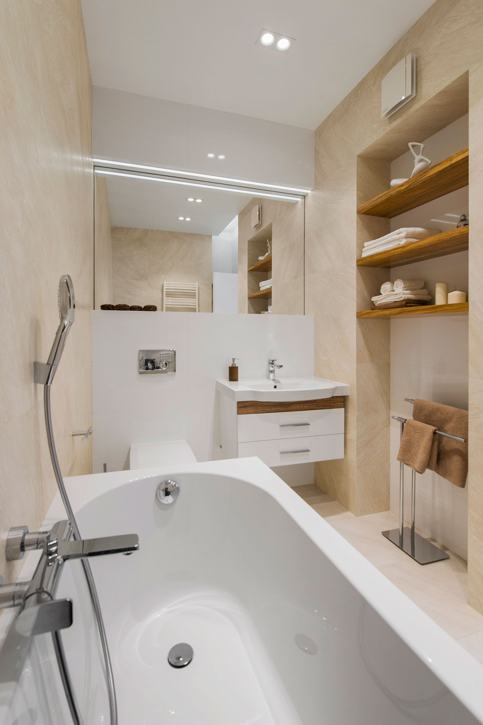 A Small Modern Apartment with Neutral Color and Dark Accents in Moscow, Russia by Tikhonov Design (17)