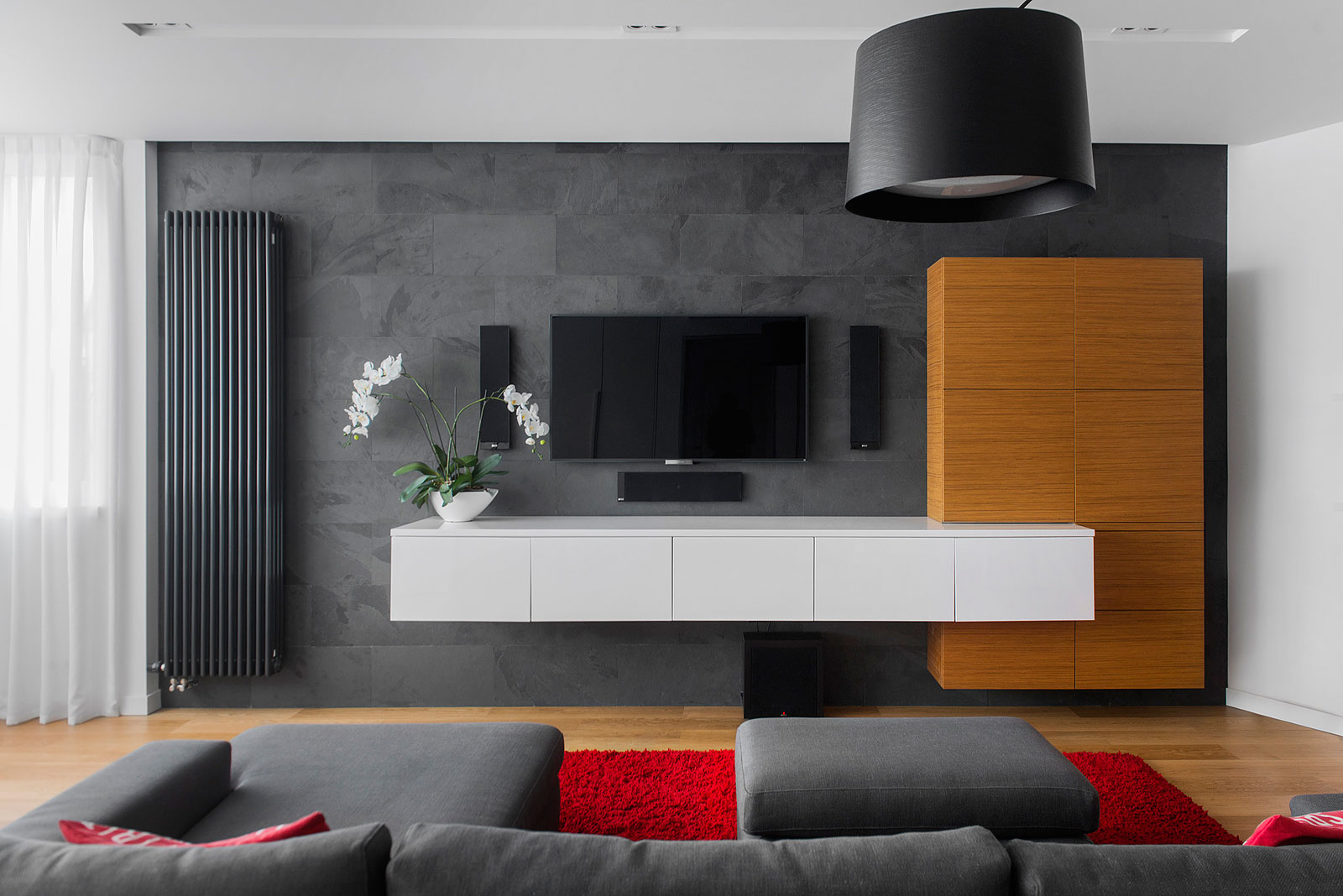 A Small Modern Apartment with Neutral Color and Dark Accents in Moscow, Russia by Tikhonov Design (2)