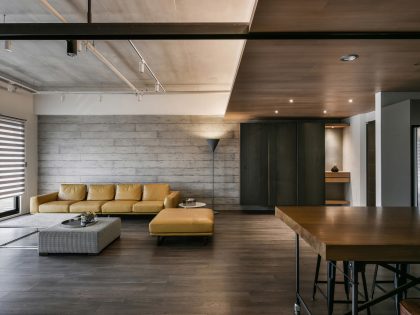 A Small Modern Industrial Home Draped in Metal, Wood and Concrete in Taiwan by AYA Living Group (2)