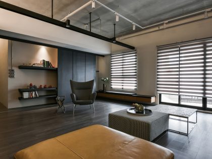 A Small Modern Industrial Home Draped in Metal, Wood and Concrete in Taiwan by AYA Living Group (4)