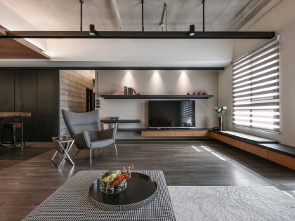 A Small Modern Industrial Home Draped in Metal, Wood and Concrete in Taiwan by AYA Living Group (5)