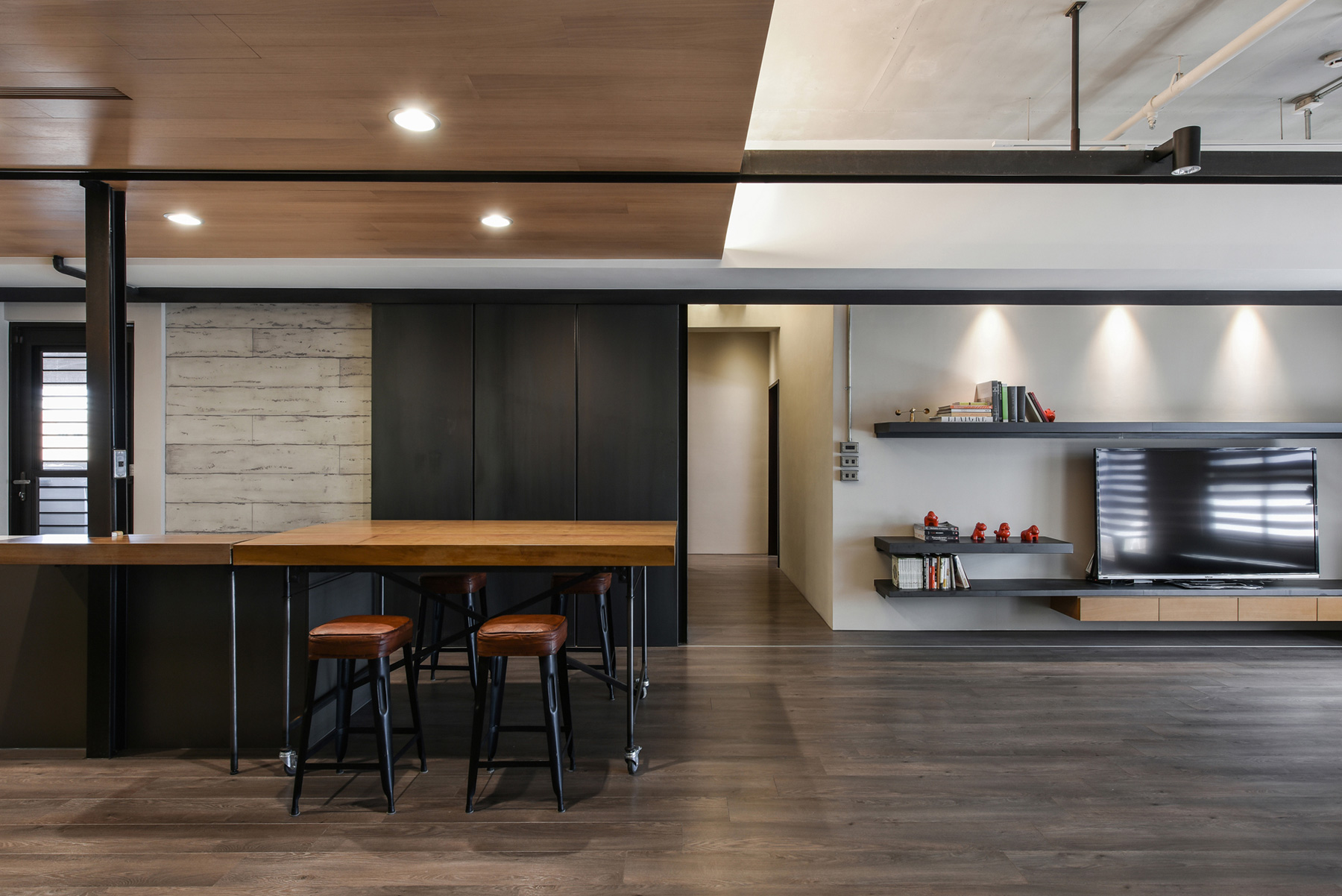 A Small Modern Industrial Home Draped in Metal, Wood and Concrete in Taiwan by AYA Living Group (7)