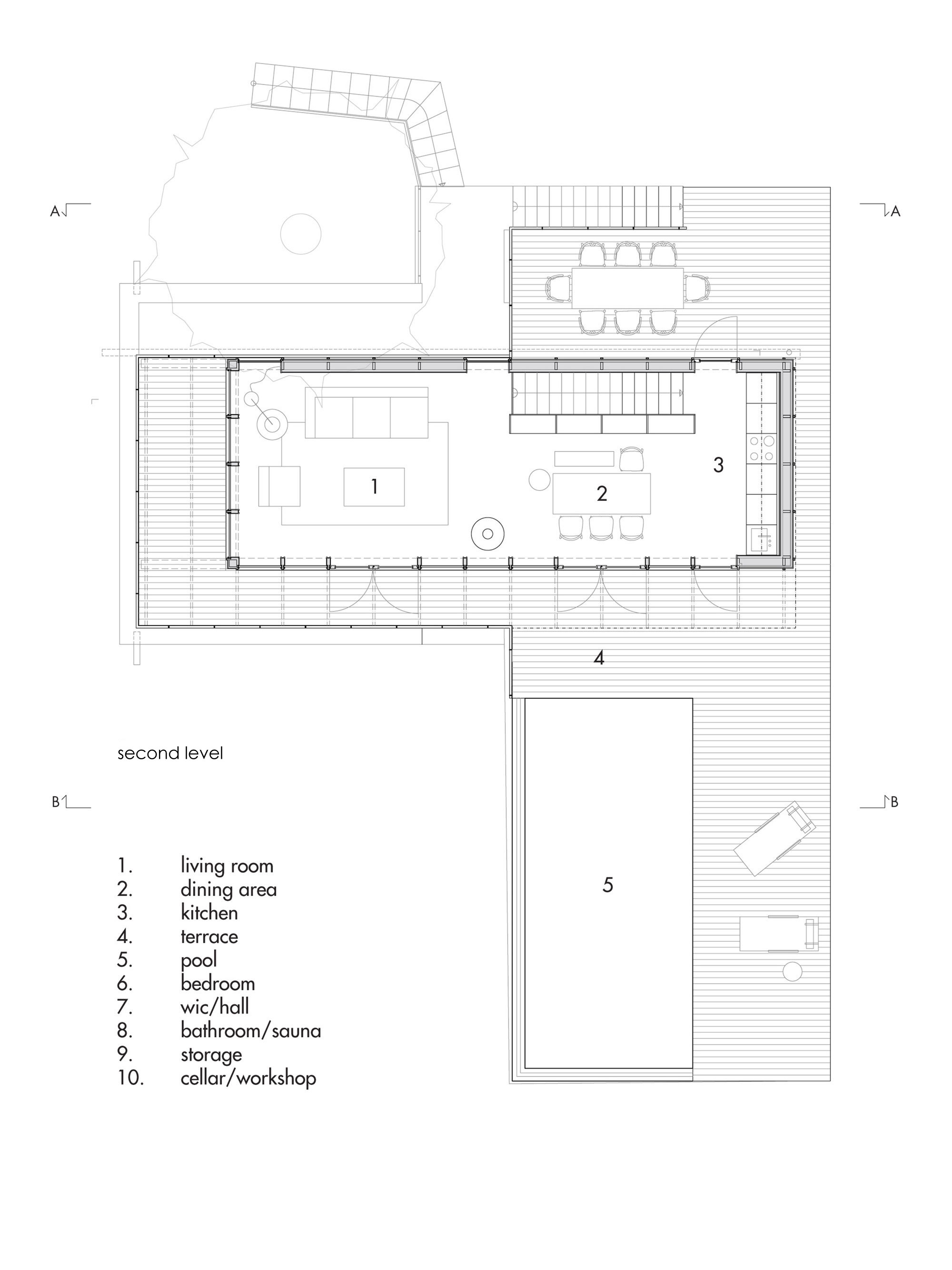 A Small Steel, Wood and Glass House Built on Steep Slope with Infinity Pool in Aspvik by Andreas Martin-Löf Arkitekter (16)
