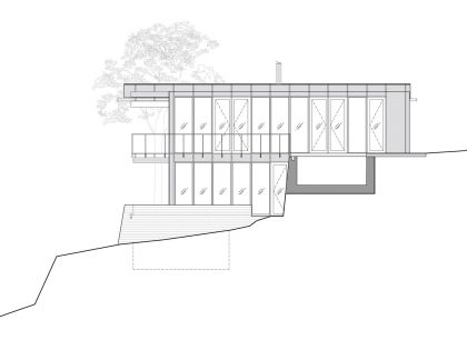 A Small Steel, Wood and Glass House Built on Steep Slope with Infinity Pool in Aspvik by Andreas Martin-Löf Arkitekter (17)