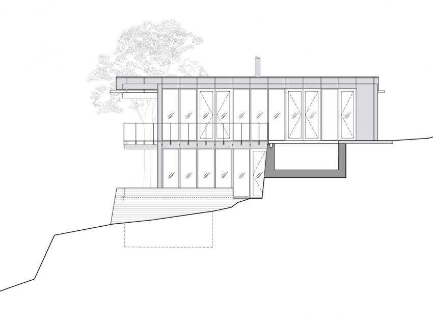 A Small Steel, Wood and Glass House Built on Steep Slope with Infinity Pool in Aspvik by Andreas Martin-Löf Arkitekter (17)