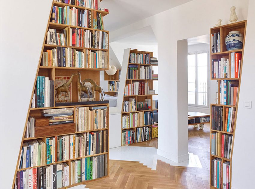 A Small and Stylish Contemporary Apartment in Paris, France by h2o architectes (12)