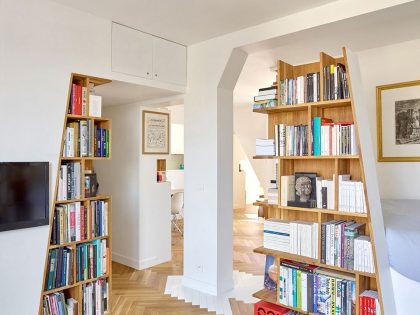 A Small and Stylish Contemporary Apartment in Paris, France by h2o architectes (14)