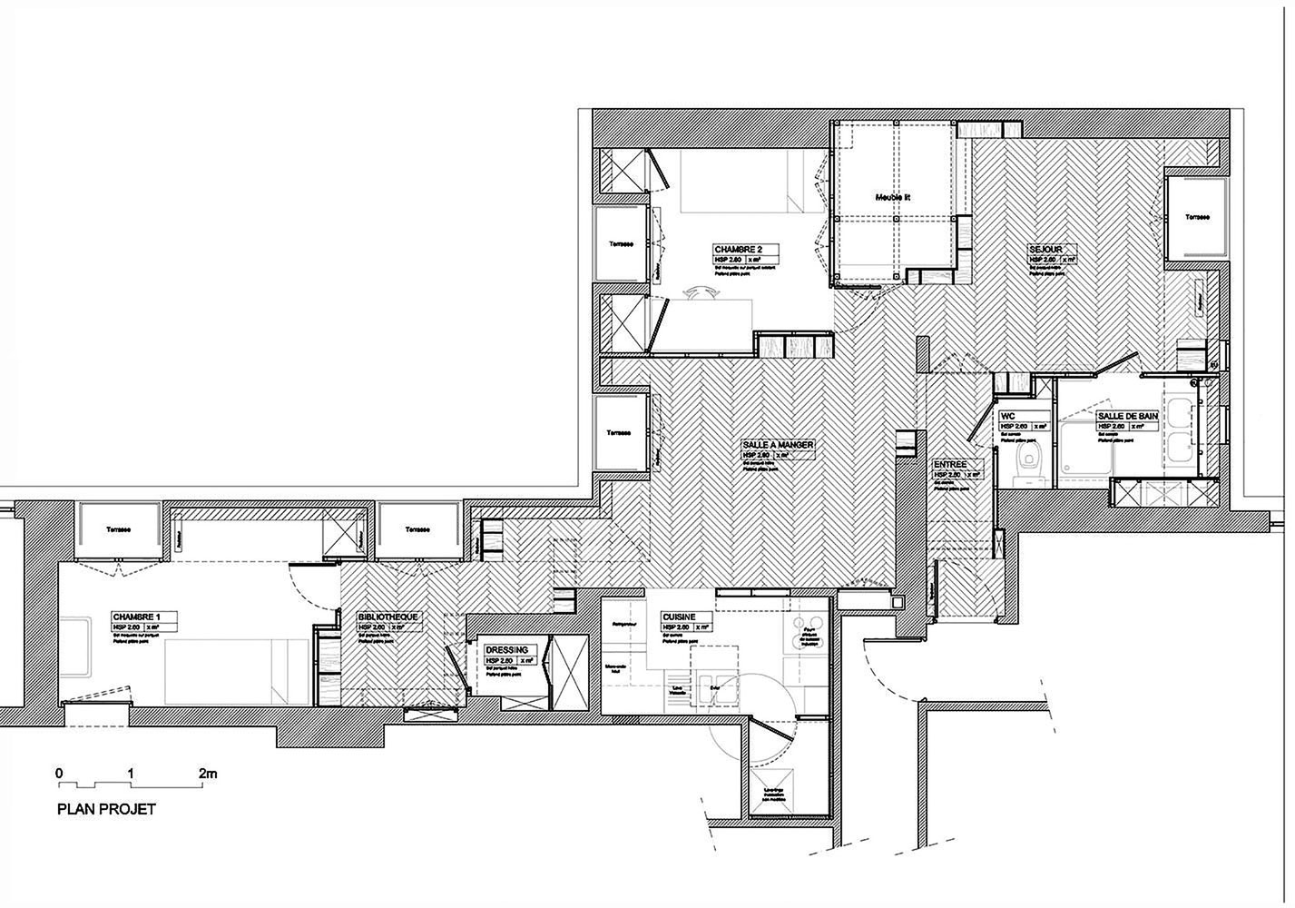 A Small and Stylish Contemporary Apartment in Paris, France by h2o architectes (18)