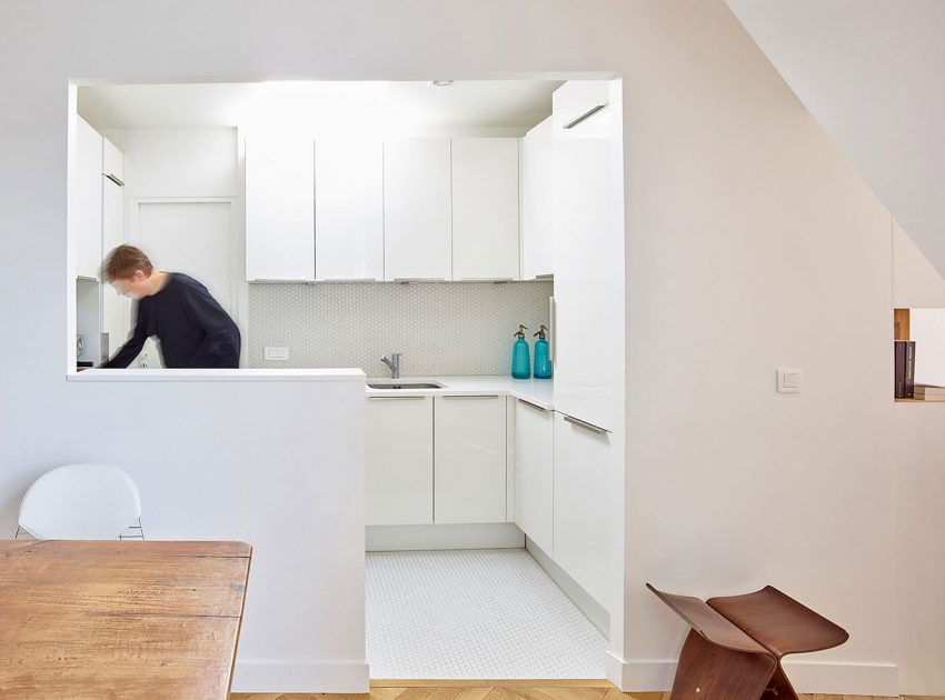 A Small and Stylish Contemporary Apartment in Paris, France by h2o architectes (4)