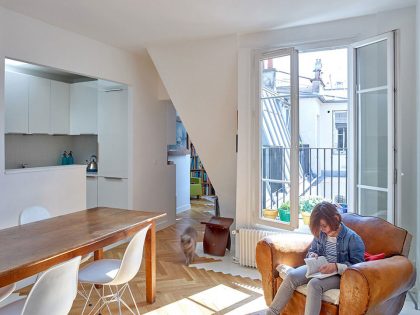 A Small and Stylish Contemporary Apartment in Paris, France by h2o architectes (5)