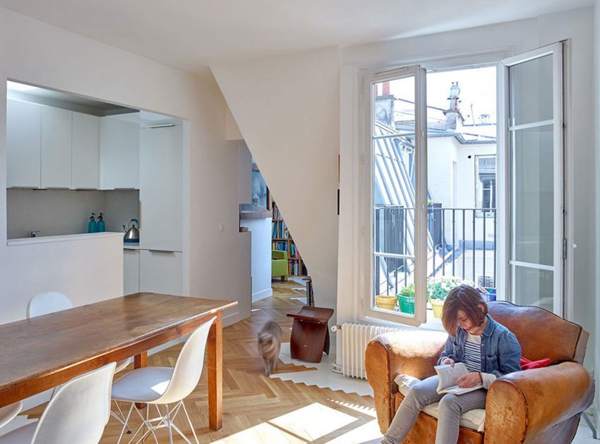 A Small and Stylish Contemporary Apartment in Paris, France by h2o architectes (5)