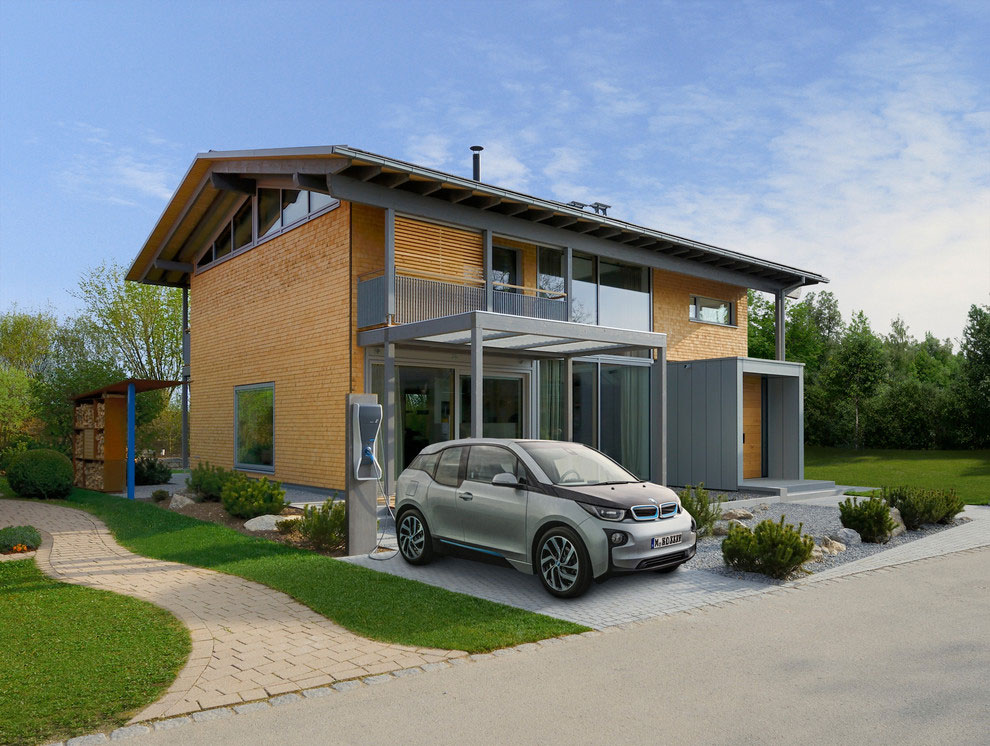 A Smart Contemporary Home with an Eco-Friendly and Luminous Character in Poing, Germany by Bau-Fritz (1)