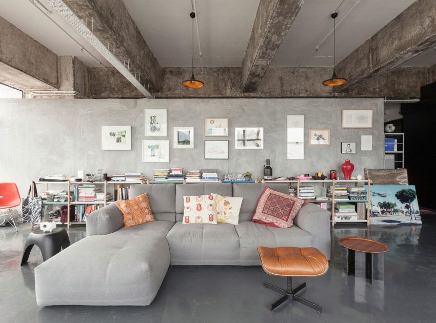 A Spacious Contemporary Loft for an Art Collector in Chai Wan, Hong Kong by Mass Operations (1)