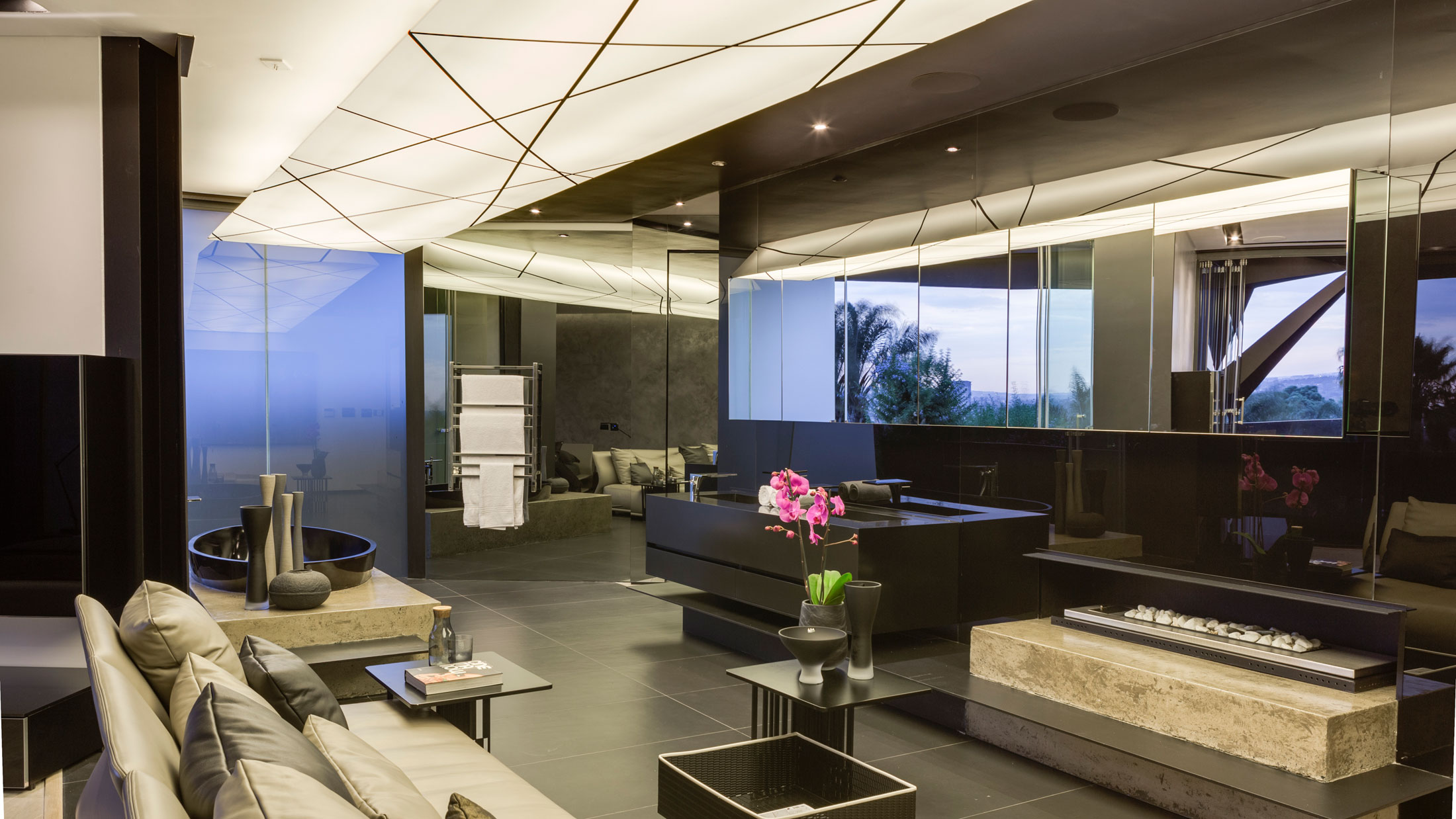 A Spacious Modern Home Made of Steel, Glass and Concrete in Bedfordview by Nico van der Meulen Architects (27)