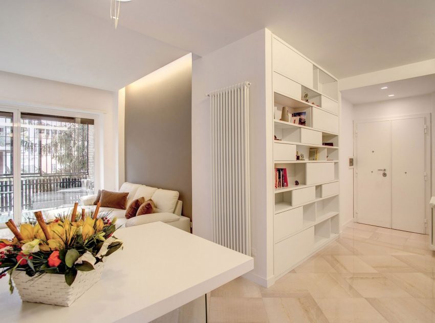 A Spacious, Stylish and Bright Contemporary Apartment in Rome, Italy by MOB ARCHITECTS (1)