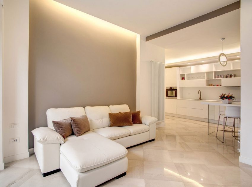 A Spacious, Stylish and Bright Contemporary Apartment in Rome, Italy by MOB ARCHITECTS (5)