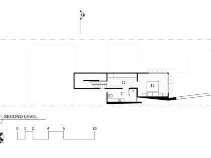 A Spectacular Long Narrow House with Long Kitchen in New Farm, Queensland by O’Neill Architecture (19)