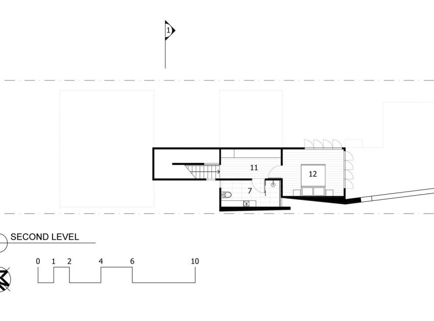 A Spectacular Long Narrow House with Long Kitchen in New Farm, Queensland by O’Neill Architecture (19)