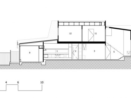 A Spectacular Long Narrow House with Long Kitchen in New Farm, Queensland by O’Neill Architecture (26)