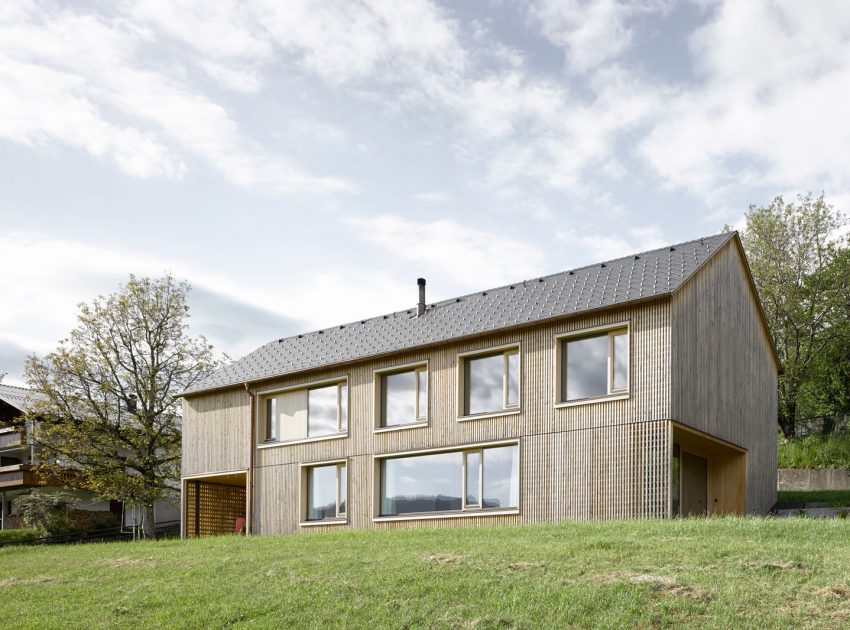 A Spectacular Wooden House Surrounded by a Picturesque Forest in Egg, Austria by Innauer-Matt Architekten (1)