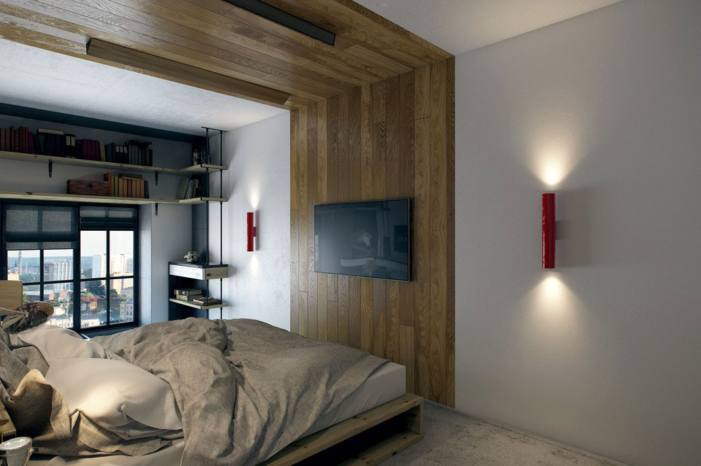 A Striking Modern Apartment with Red and Black Accents in Kharkov by One Studio (10)