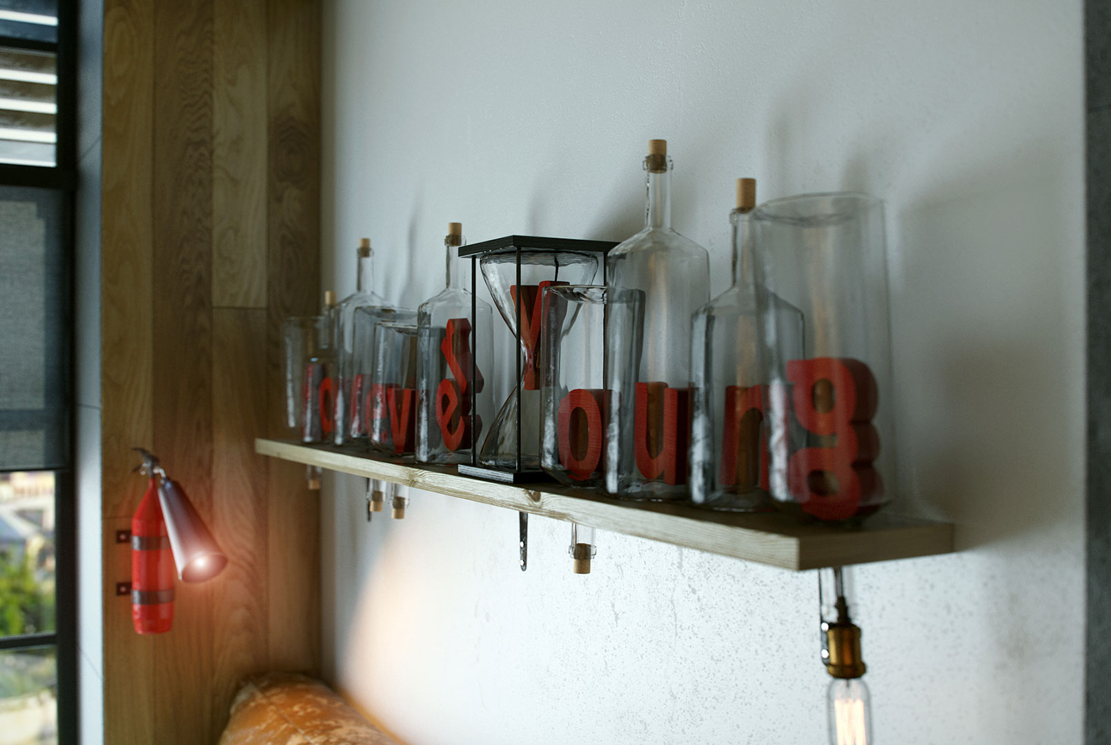 A Striking Modern Apartment with Red and Black Accents in Kharkov by One Studio (8)