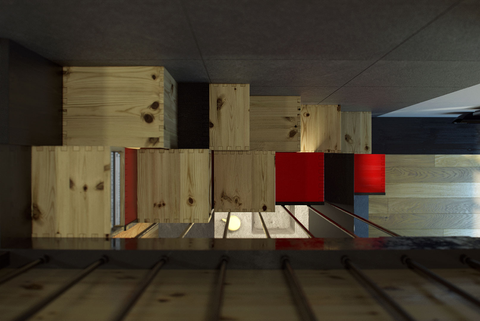 A Striking Modern Apartment with Red and Black Accents in Kharkov by One Studio (9)