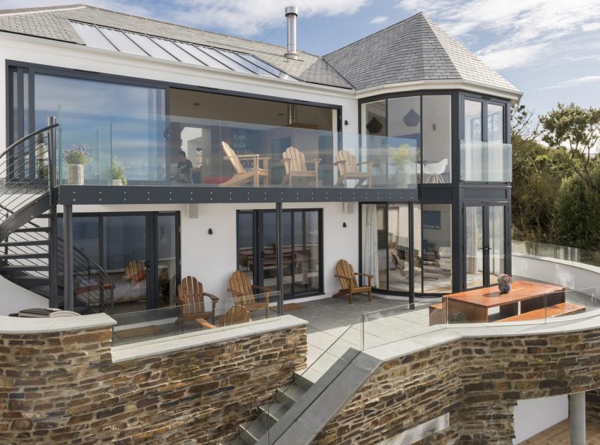 A Striking Modern Stone House with Luminous Interior and Sea Views in Sennen Cove by Laurence Associates (1)