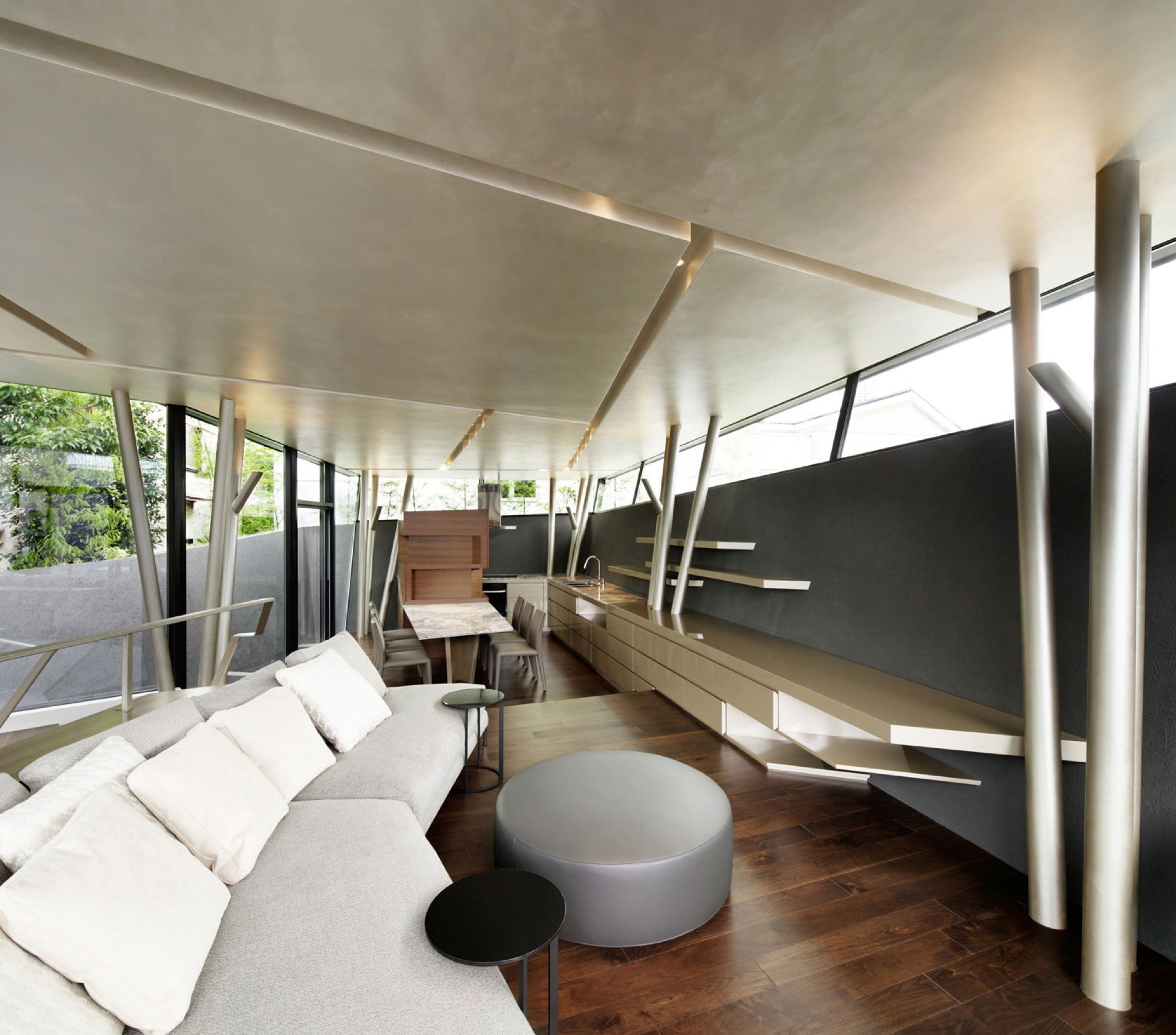 A Striking and Beautiful Geometric Home with Unique Angular walls in Meguro, Japan by ARTechnic Architects (10)