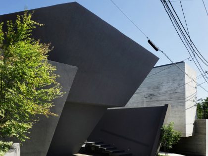 A Striking and Beautiful Geometric Home with Unique Angular walls in Meguro, Japan by ARTechnic Architects (2)