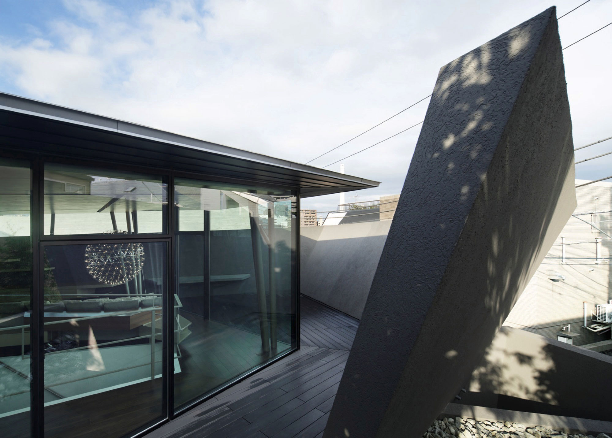 A Striking and Beautiful Geometric Home with Unique Angular walls in Meguro, Japan by ARTechnic Architects (4)