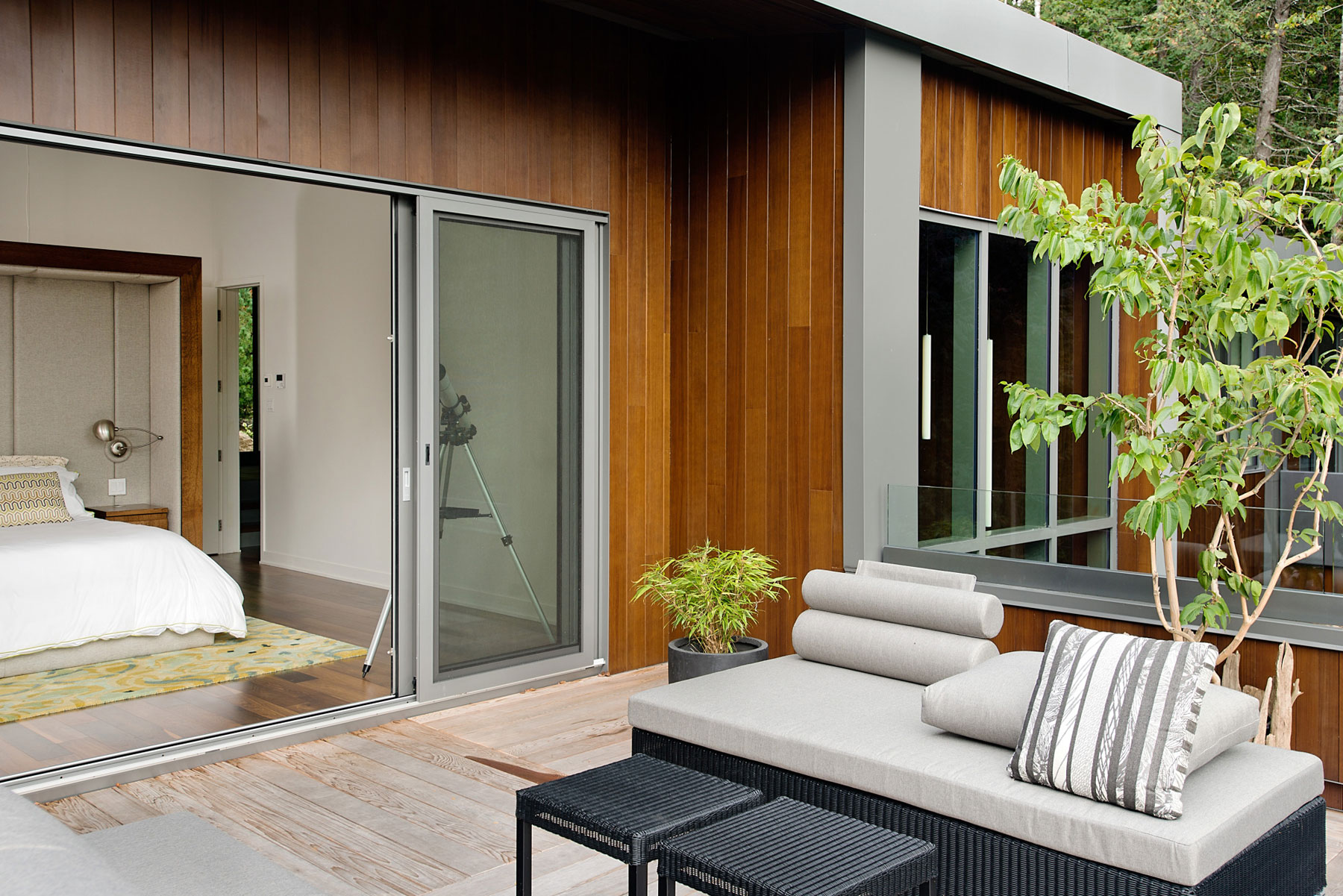 A Stunning Contemporary Home with Large Terrace Nestled in the Woods of Harrington, Quebec by Boom Town (13)