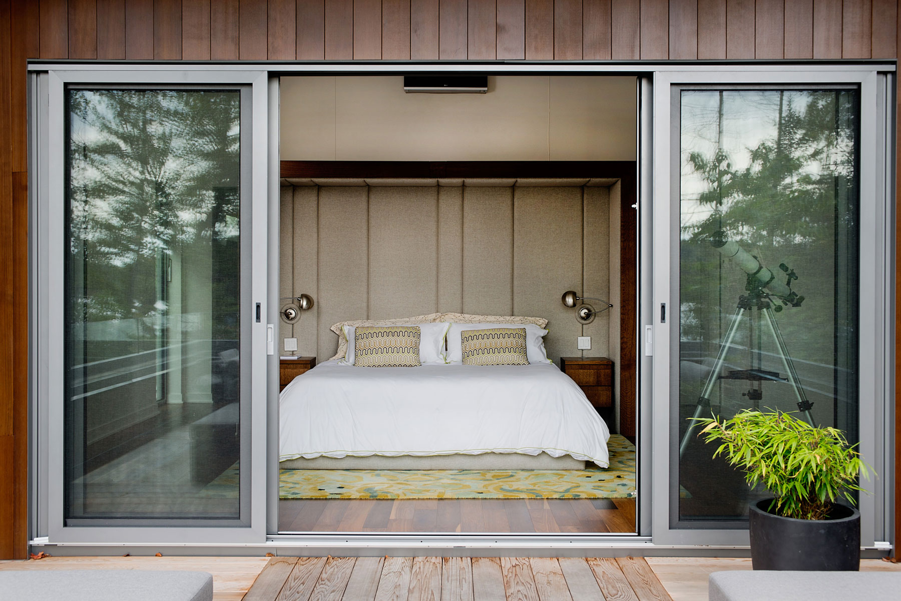 A Stunning Contemporary Home with Large Terrace Nestled in the Woods of Harrington, Quebec by Boom Town (14)