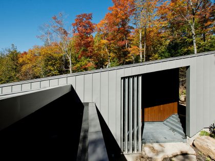 A Stunning Contemporary Home with Large Terrace Nestled in the Woods of Harrington, Quebec by Boom Town (2)