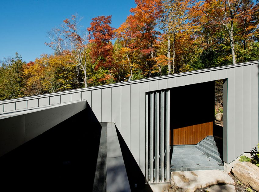 A Stunning Contemporary Home with Large Terrace Nestled in the Woods of Harrington, Quebec by Boom Town (2)