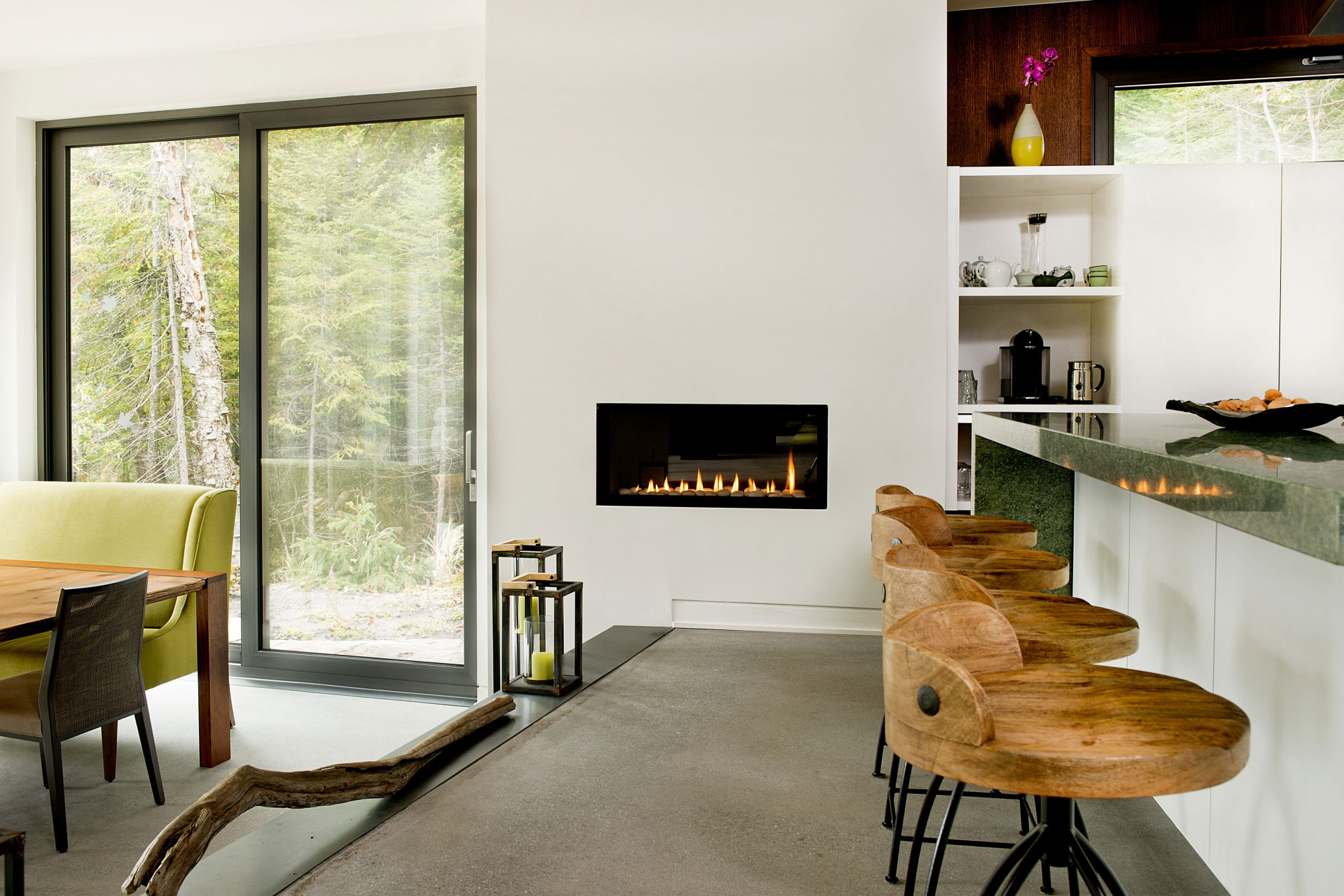 A Stunning Contemporary Home with Large Terrace Nestled in the Woods of Harrington, Quebec by Boom Town (23)