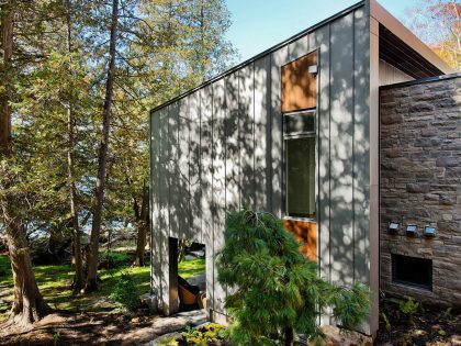 A Stunning Contemporary Home with Large Terrace Nestled in the Woods of Harrington, Quebec by Boom Town (3)