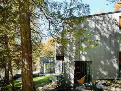 A Stunning Contemporary Home with Large Terrace Nestled in the Woods of Harrington, Quebec by Boom Town (4)