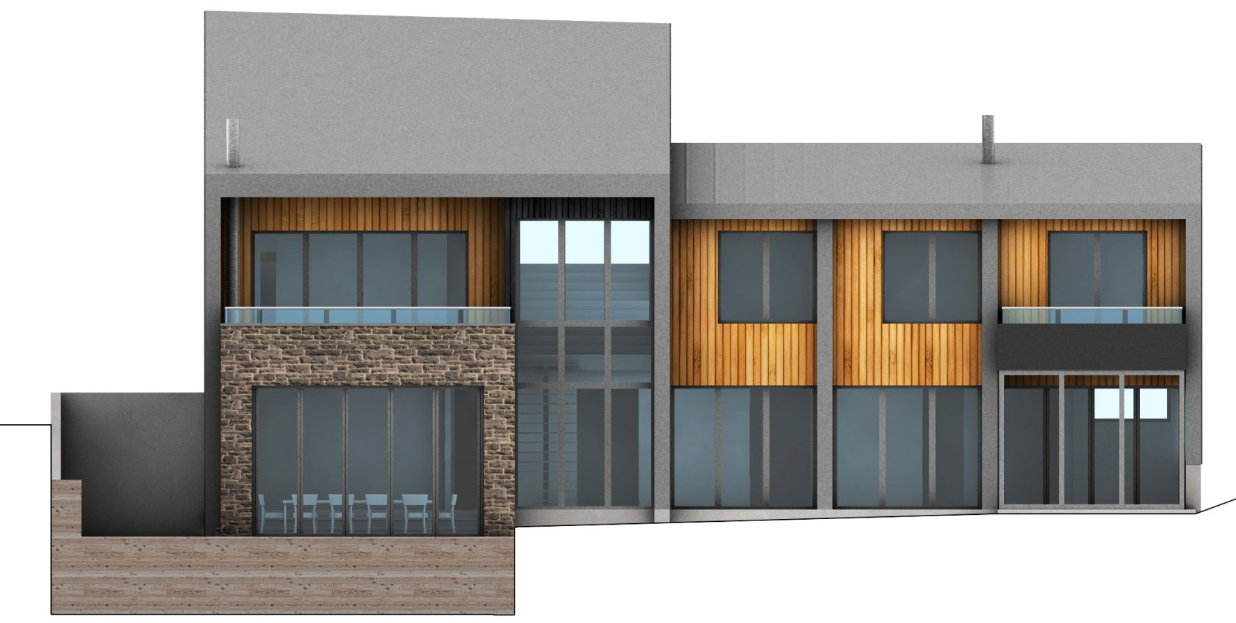 A Stunning Contemporary Home with Large Terrace Nestled in the Woods of Harrington, Quebec by Boom Town (40)