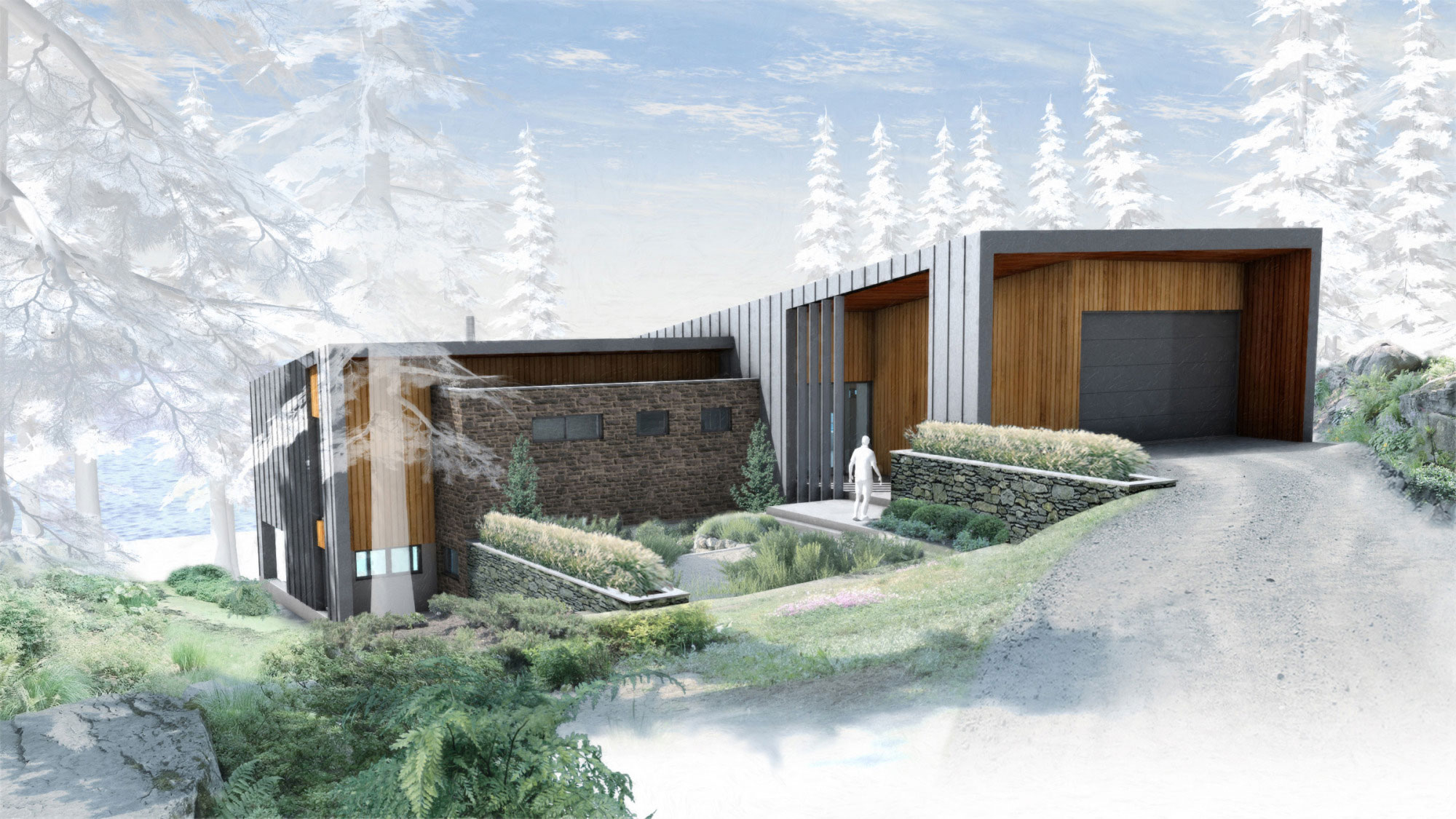 A Stunning Contemporary Home with Large Terrace Nestled in the Woods of Harrington, Quebec by Boom Town (41)