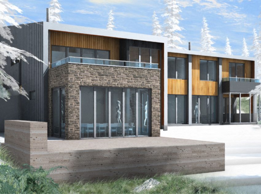 A Stunning Contemporary Home with Large Terrace Nestled in the Woods of Harrington, Quebec by Boom Town (43)