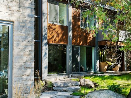 A Stunning Contemporary Home with Large Terrace Nestled in the Woods of Harrington, Quebec by Boom Town (6)