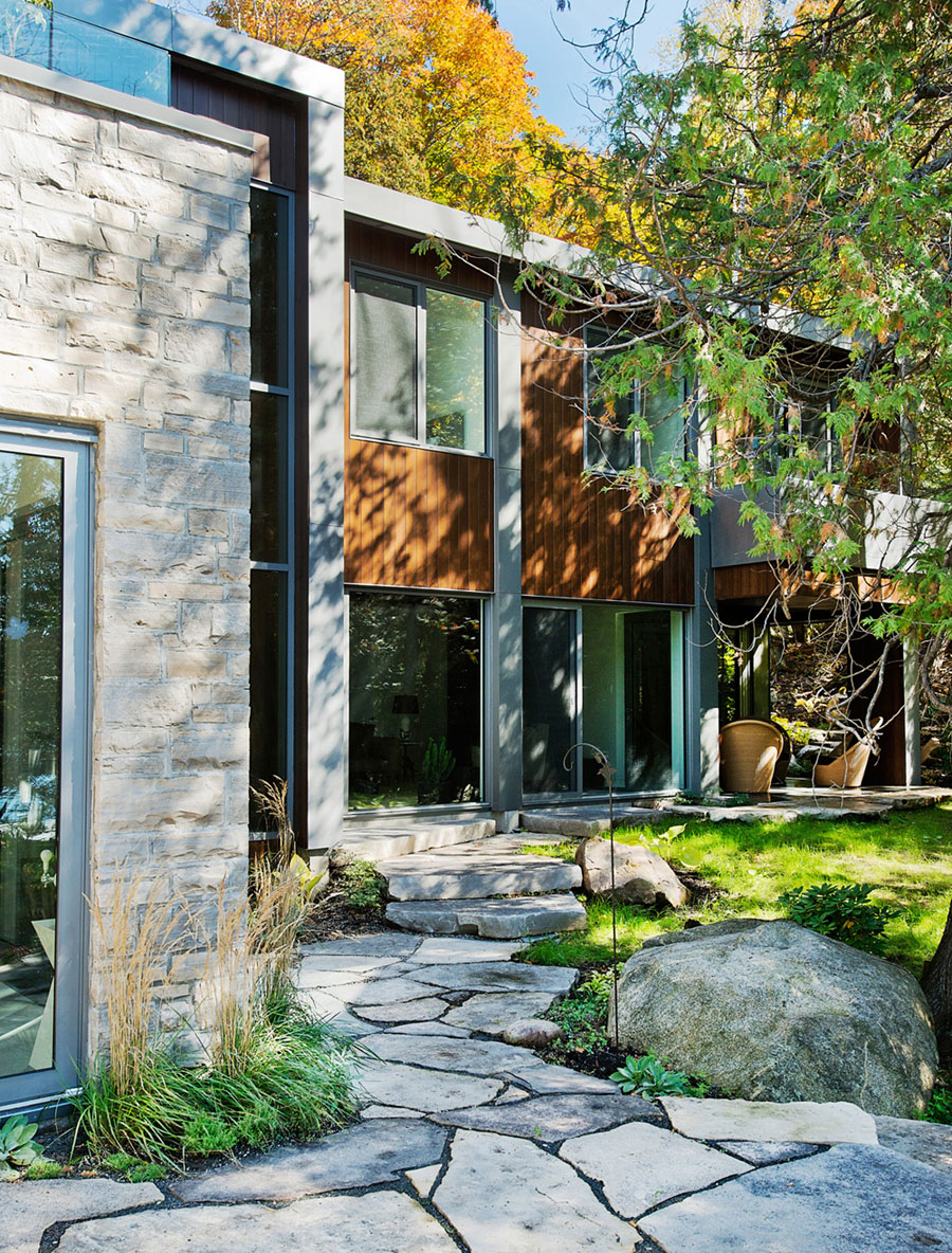 A Stunning Contemporary Home with Large Terrace Nestled in the Woods of Harrington, Quebec by Boom Town (6)