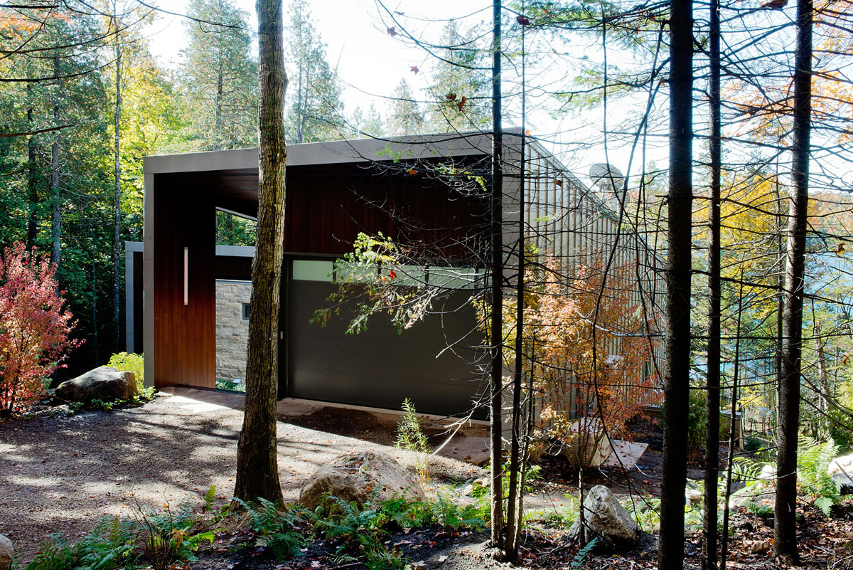 A Stunning Contemporary Home with Large Terrace Nestled in the Woods of Harrington, Quebec by Boom Town (8)