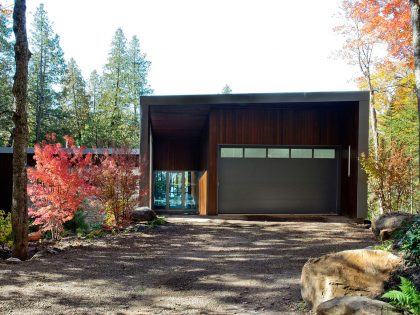 A Stunning Contemporary Home with Large Terrace Nestled in the Woods of Harrington, Quebec by Boom Town (9)