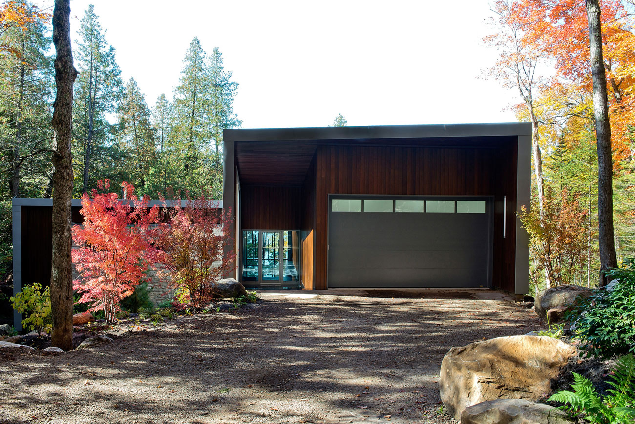 A Stunning Contemporary Home with Large Terrace Nestled in the Woods of Harrington, Quebec by Boom Town (9)