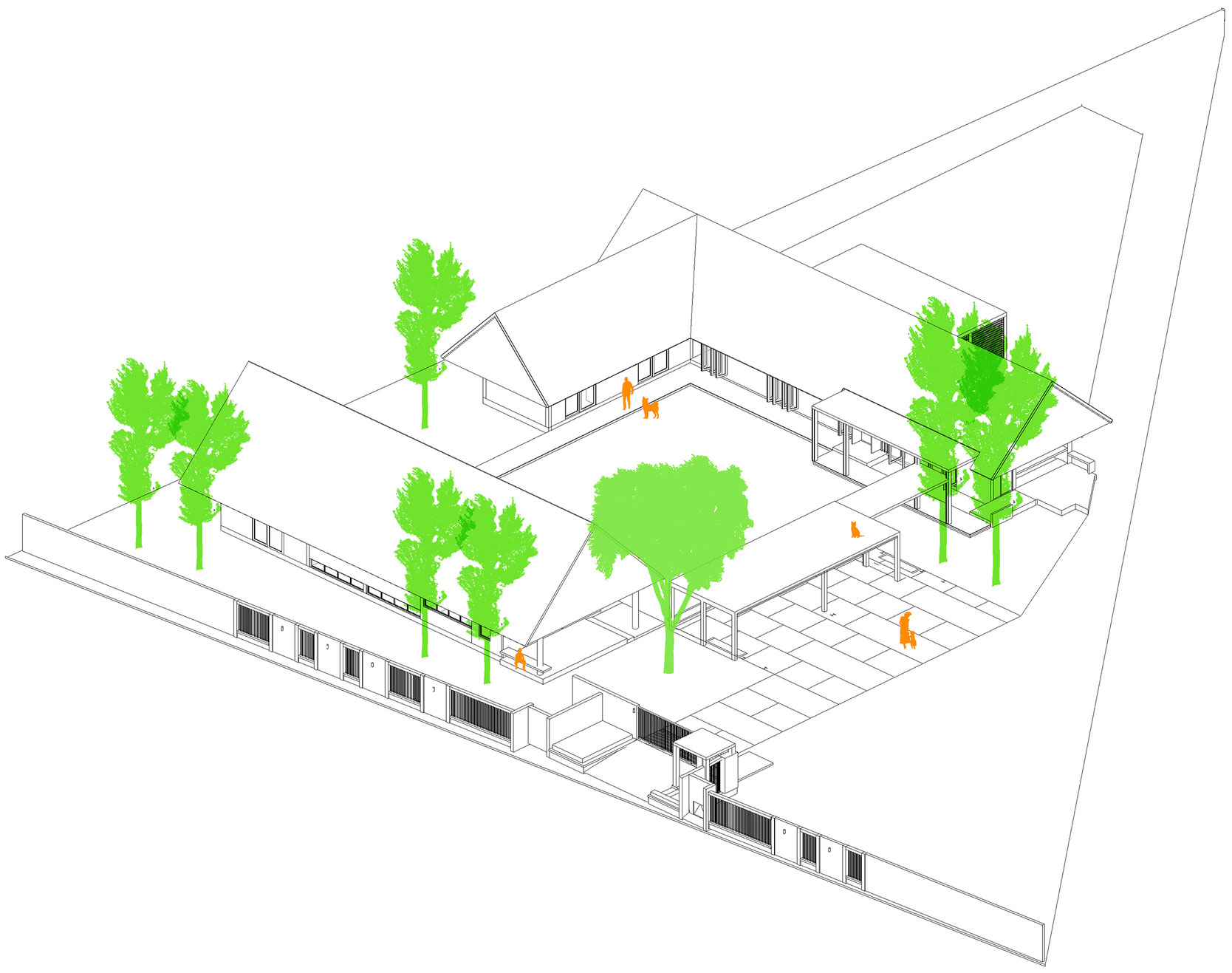 A Stunning Contemporary Triangle House with Gabled Walls in Nakhon Pathom, Thailand by Phongphat Ueasangkhomset (30)