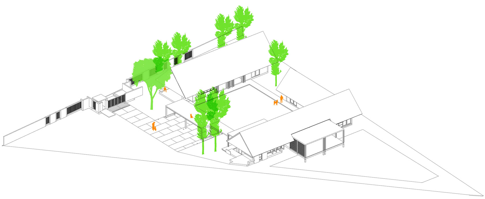 A Stunning Contemporary Triangle House with Gabled Walls in Nakhon Pathom, Thailand by Phongphat Ueasangkhomset (31)